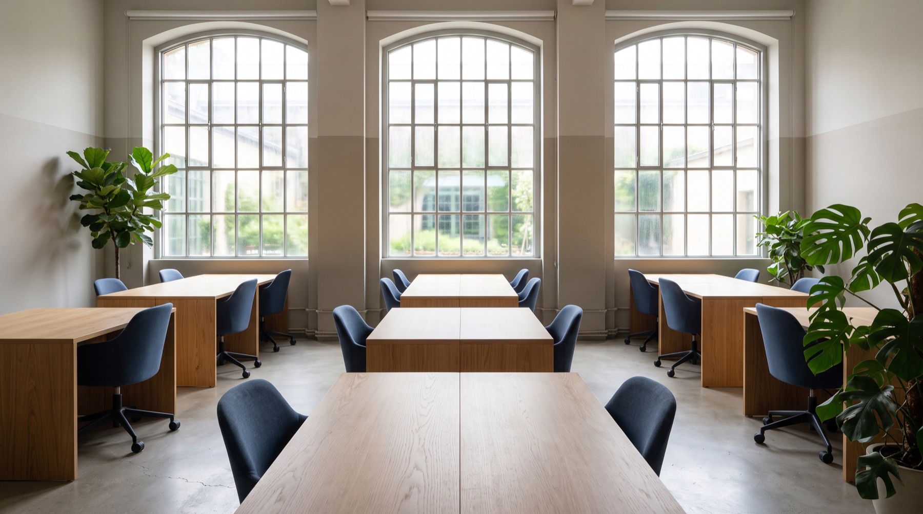 Modern open-plan office interior