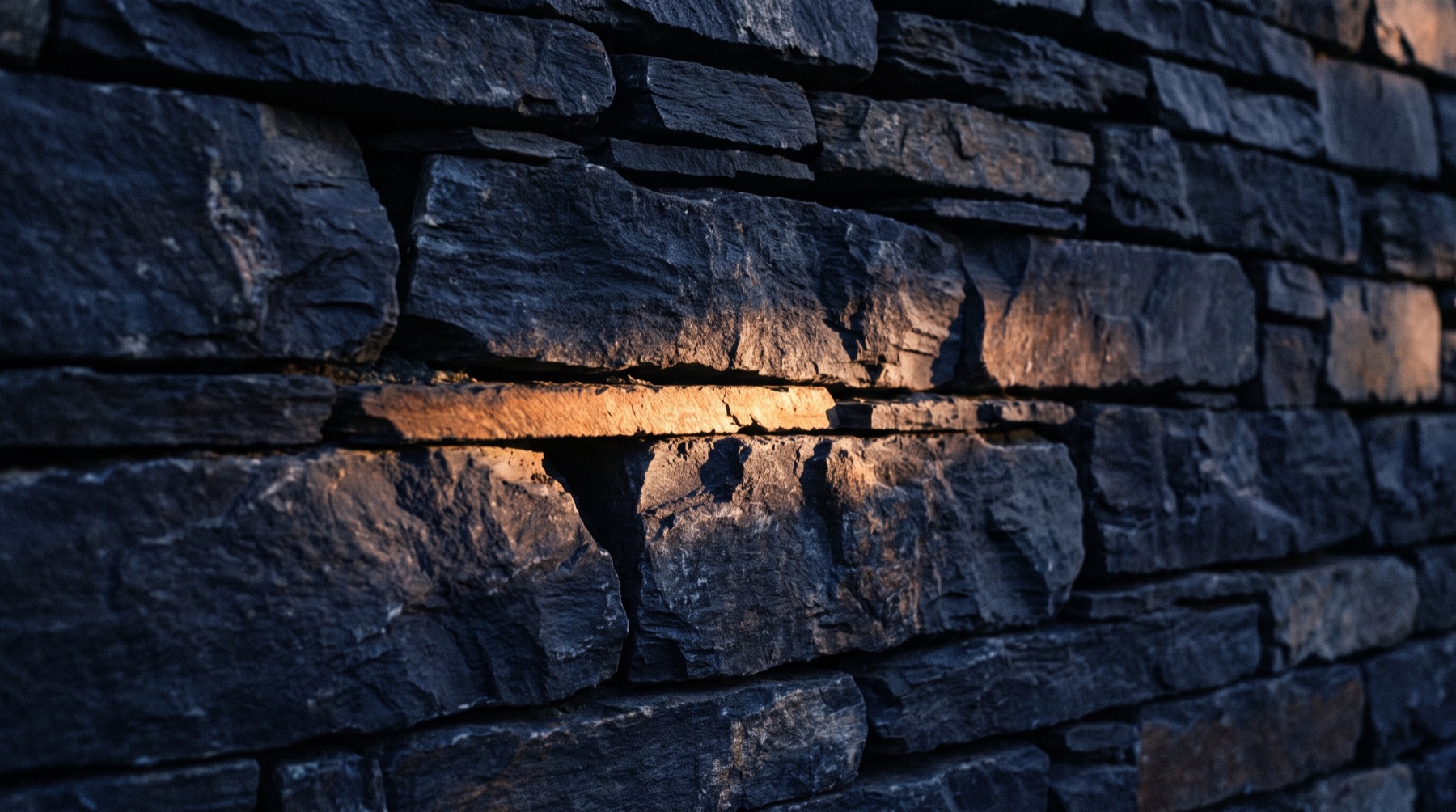 Precisely stacked stone layers forming a foundation