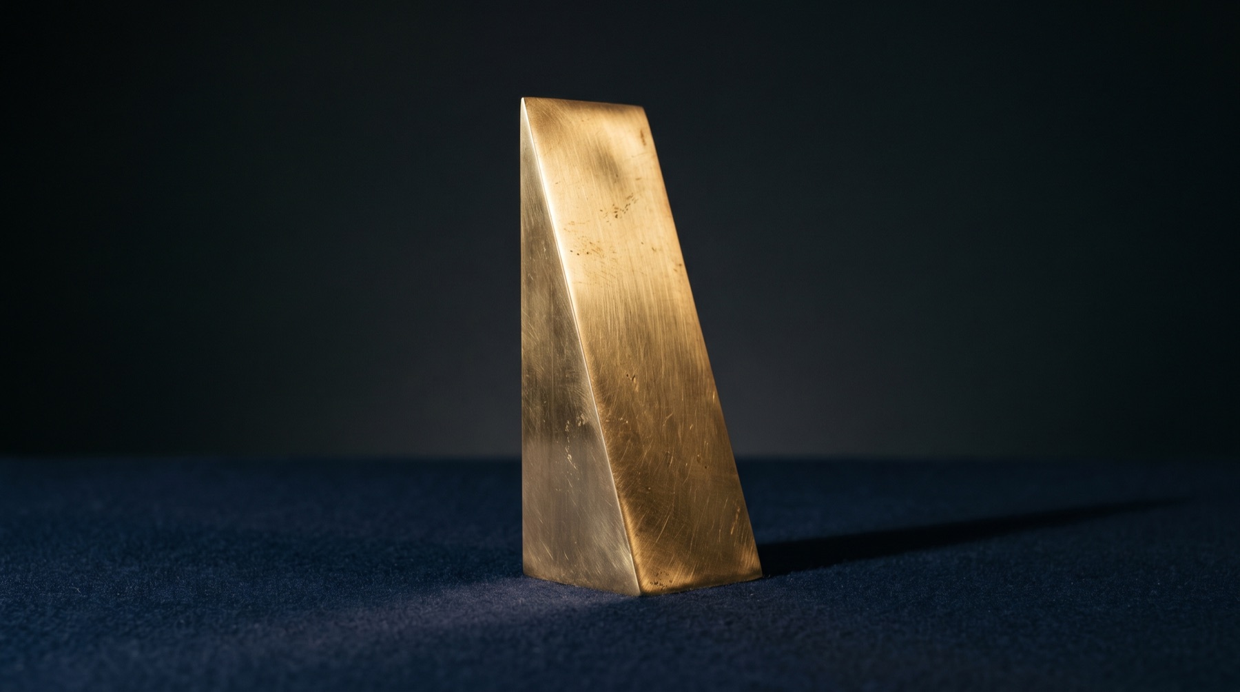 Abstract award form in warm metal